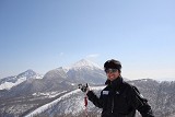 猫魔スキー場からみる磐梯山